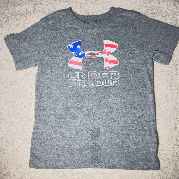 Under Armour Shirts & Tops Boys Under Armour Red White Blue Flag